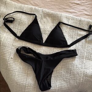 Black Triangle Bikini Set
